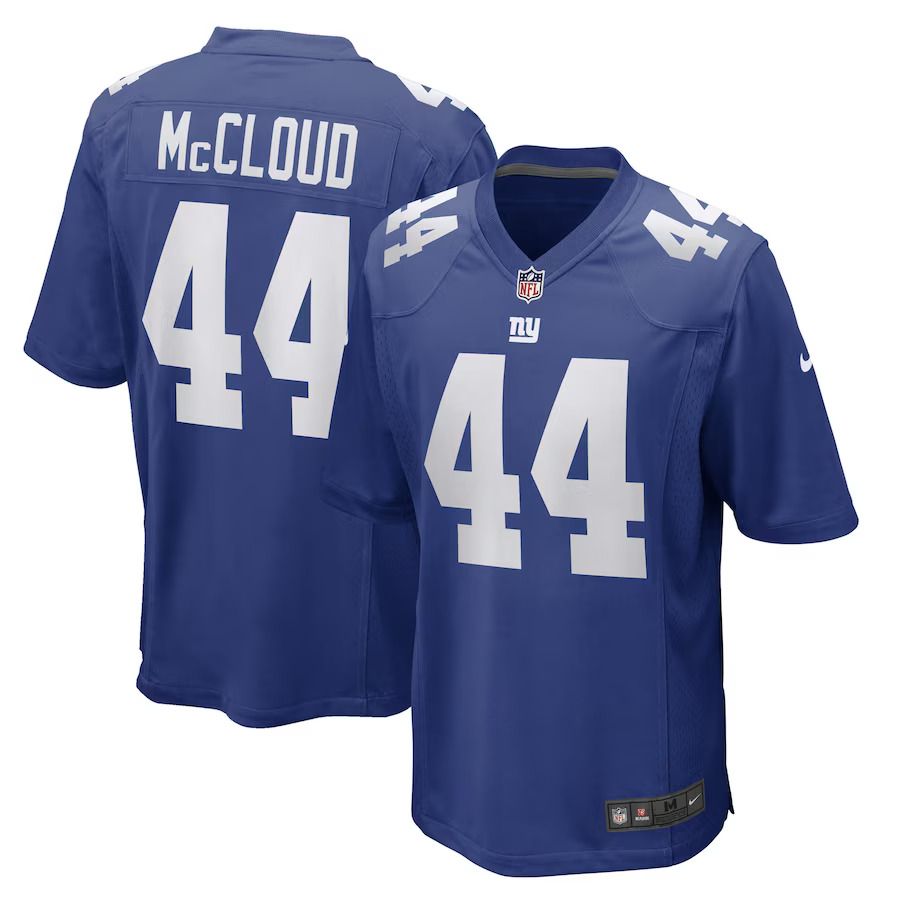 Men New York Giants 44 Nick McCloud Nike Royal Game Player NFL Jersey